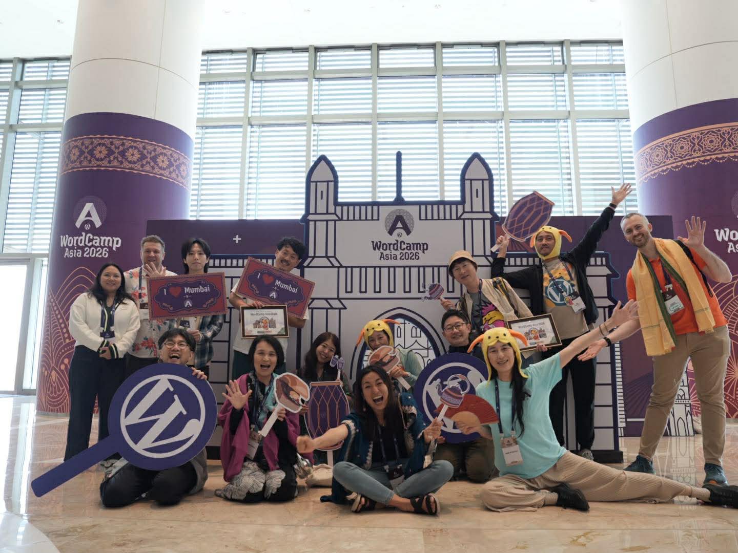 WordCamp Asia 2026の日本からの参加者の集合写真。